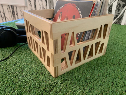 The Mini - 7" 45 RPM Plywood Record Storage Box - Mini Milk Crate Style