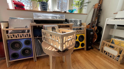 The Longbody - Long Storage Box For 7” 45RPM Vinyl LP Records - Longbody Mini Milk Crate Style