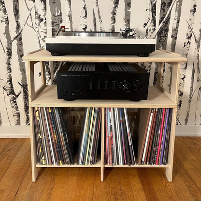 The Console - Turnable And Amplifier Console With 12" LP Record Storage