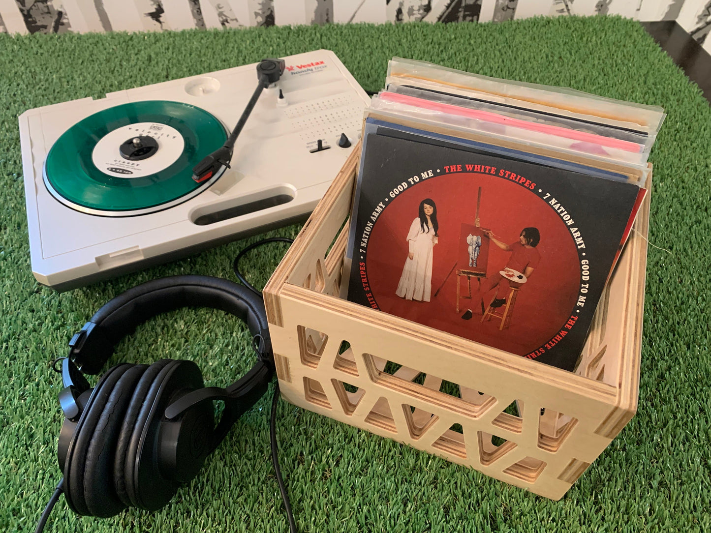 The Mini - 7" 45 RPM Plywood Record Storage Box - Mini Milk Crate Style
