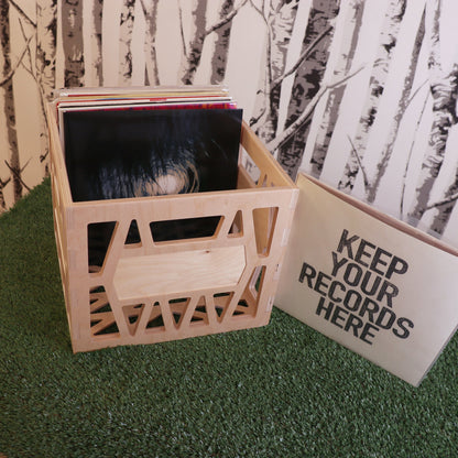 The Classic - Record Storage Box Milk Crate for 12" Vinyl LPs