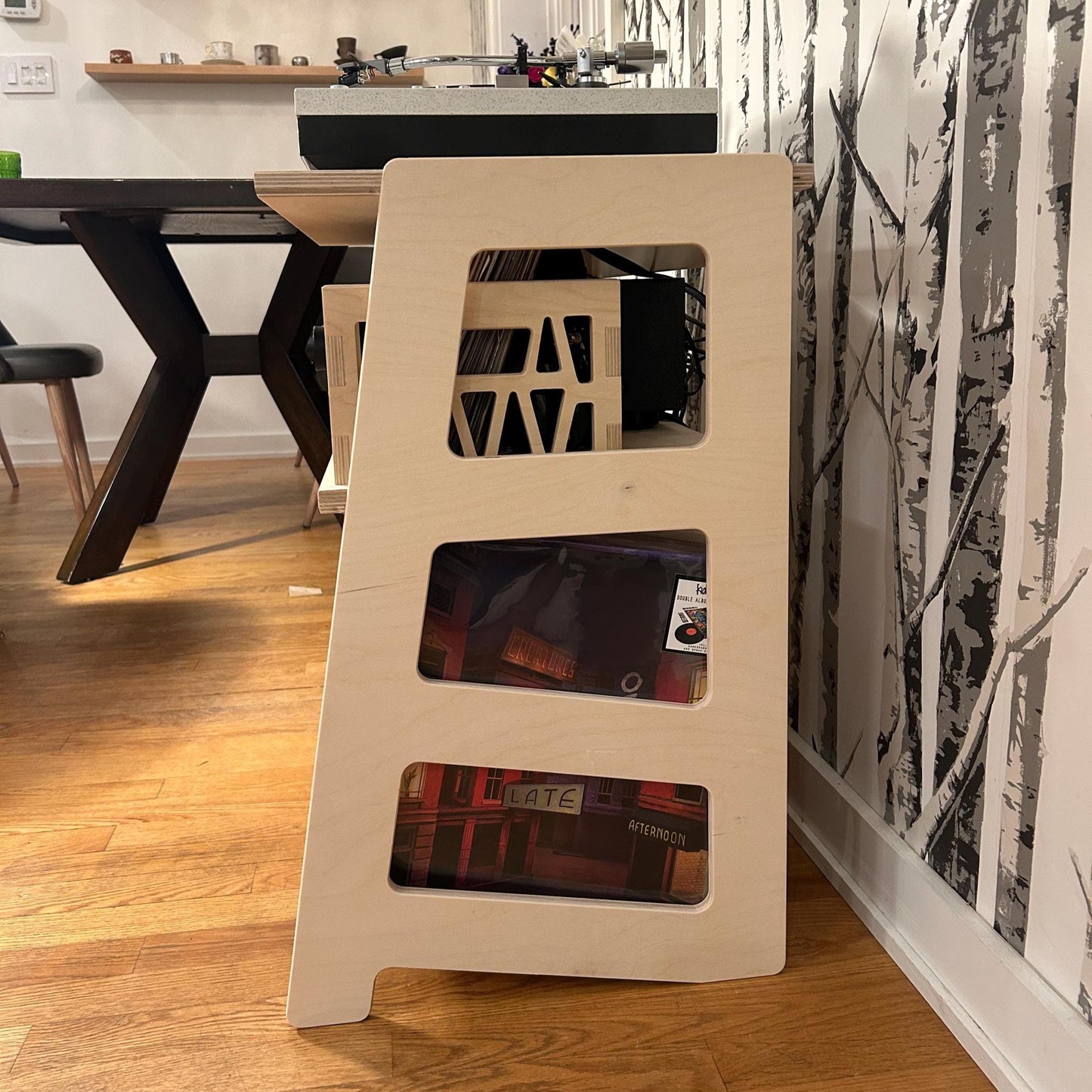 The Console - Turnable And Amplifier Console With 12" LP Record Storage