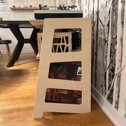 The Console - Turnable And Amplifier Console With 12" LP Record Storage