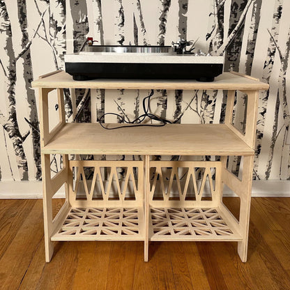 The Console - Turnable And Amplifier Console With 12" LP Record Storage
