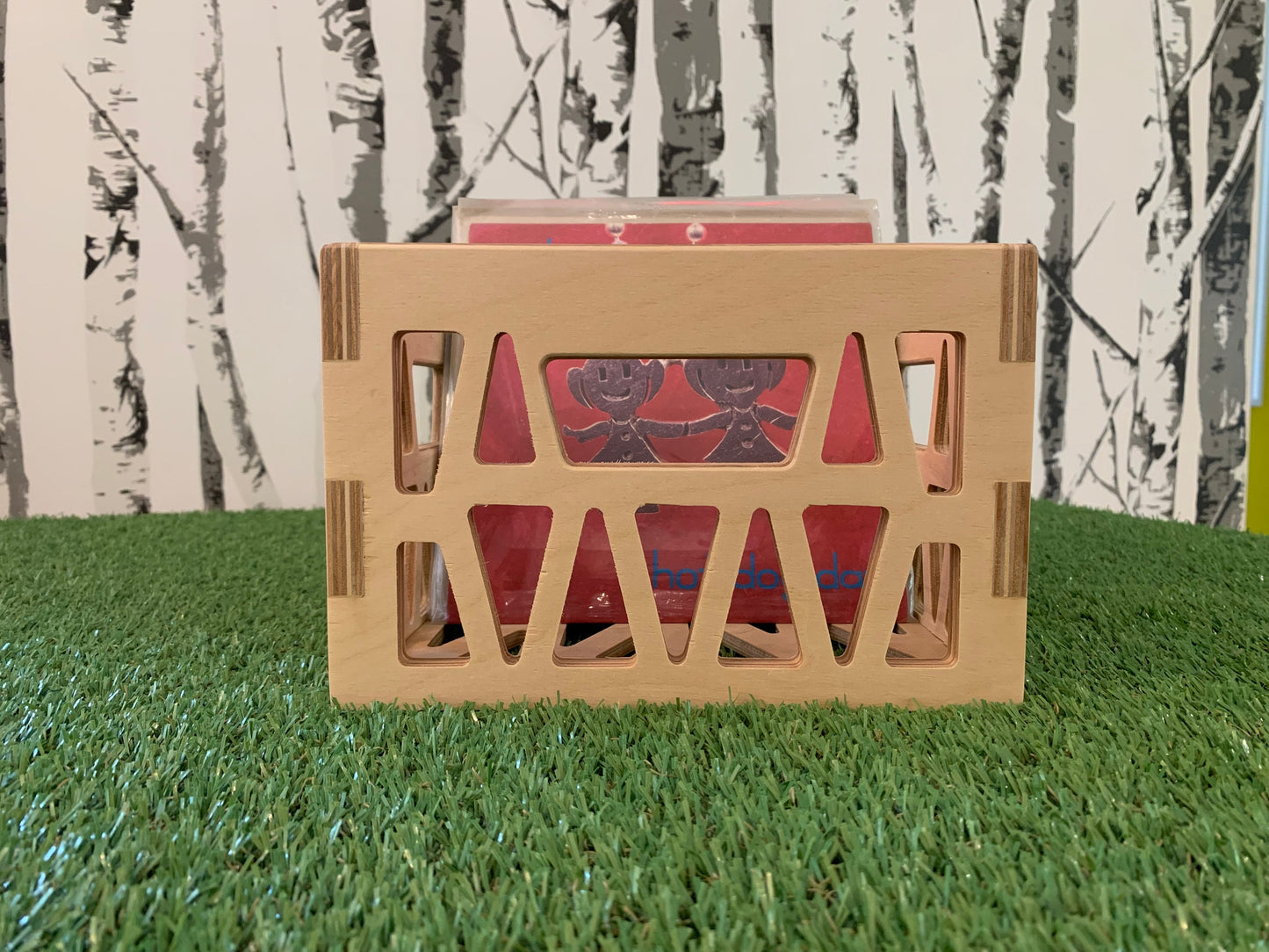 The Mini - 7" 45 RPM Plywood Record Storage Box - Mini Milk Crate Style